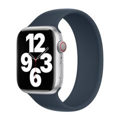 Apple Siliconen solobandje Apple Watch | 38/40/41/42 mm - Maat 6 - Storm Blue