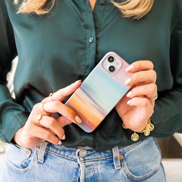 Selencia Aurora Fashion Backcover Apple iPhone 15 Pro Max - Duurzaam hoesje - 100% gerecycled - Sky Sunset Multicolor