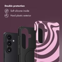 Selencia Vivid Back Cover Samsung Galaxy S26 - Wavy Swirl Pink Plum