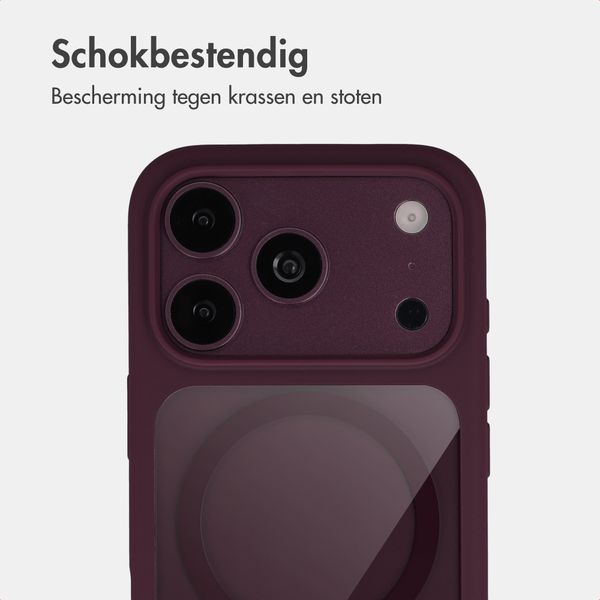 Accezz Hold Backcover met MagSafe Apple iPhone 18 Pro / 17 Pro - Dark Cherry