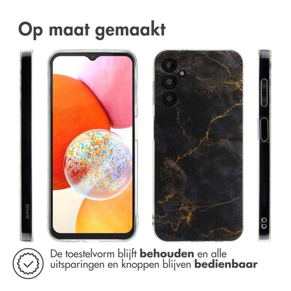 imoshion Design hoesje Samsung Galaxy A14 (5G/4G) - Black Marble
