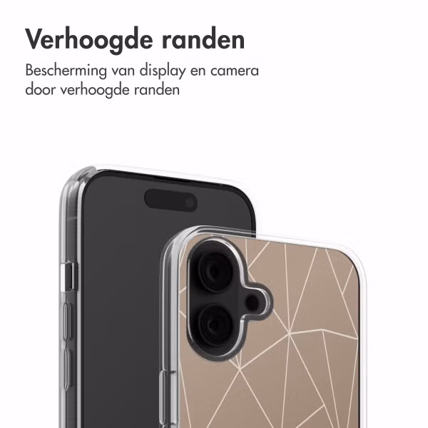 imoshion Design hoesje Apple iPhone 16 - Graphic Lines Beige