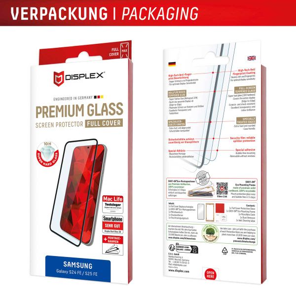 Displex Screenprotector Real Glass Full Cover Samsung Galaxy S24 FE / S25 FE
