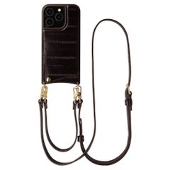 Selencia Nova Real Leather Back Cover with Card Holder Apple iPhone 15 Pro - Dark Chocolate