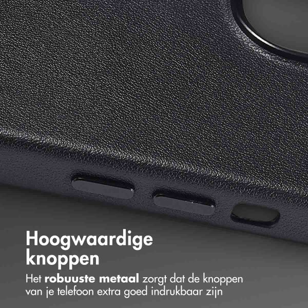 Accezz MagSafe Leather Backcover Apple iPhone 15 - Onyx Black