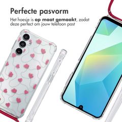 imoshion Design hoesje met koord Samsung Galaxy A16 - Dusty Rose Connected Hearts