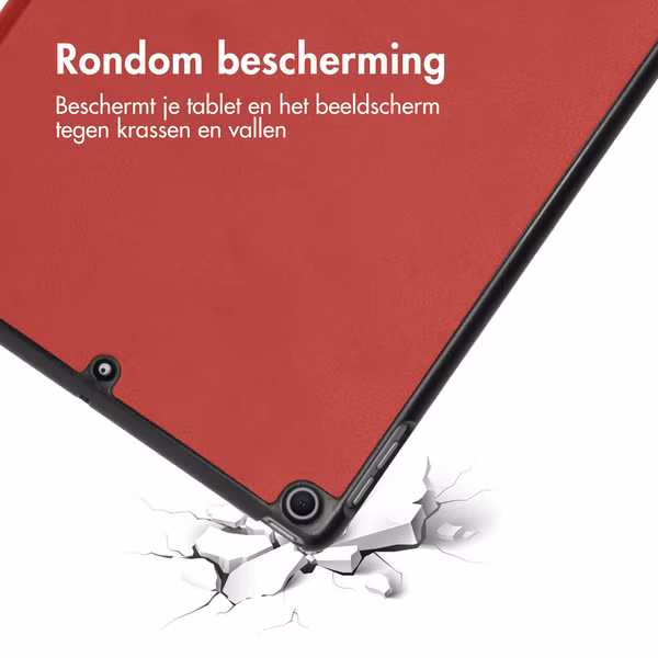 imoshion Trifold Bookcase Apple iPad 9 (2021) 10.2 inch / iPad 8 (2020) 10.2 inch / iPad 7 (2019) 10.2 inch - Rood