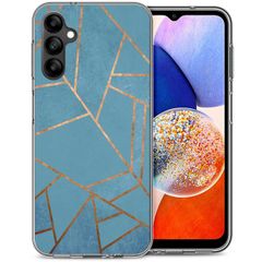 imoshion Design hoesje Samsung Galaxy A14 (5G/4G) - Grafisch Koper / Blauw