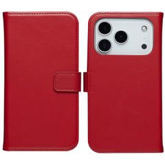 Selencia Echt Leren Bookcase Apple iPhone 17 Pro - Red