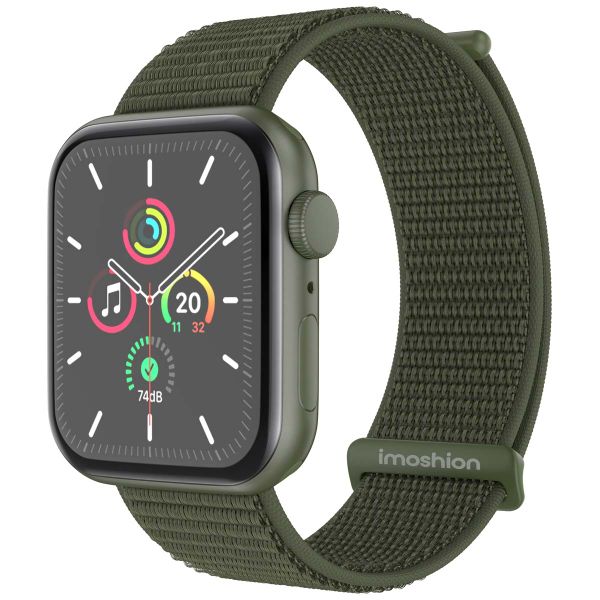 imoshion Nylon⁺ bandje Apple Watch Series 1 t/m 9 / SE (38/40/41 mm) | Series 10 (42 mm) - Army Green