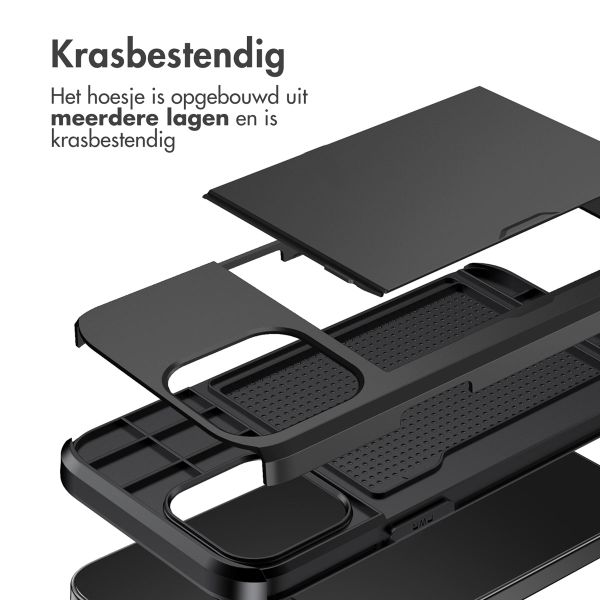 imoshion Backcover met pasjeshouder Apple iPhone 13 - Zwart