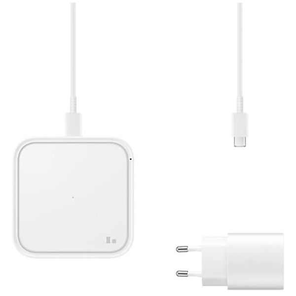 Samsung Wireless Charger Pad - Draadloze oplader - Met adapter en laadkabel - 15 Watt - Wit