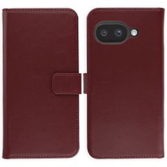 Selencia Genuine Leather Book Case Google Pixel 10a - Burgundy
