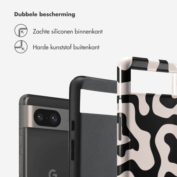 Selencia Vivid Tough Backcover Google Pixel 8 - Art Wave Black