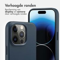 Accezz MagSafe Leather Backcover Apple iPhone 14 Pro - Nightfall Blue