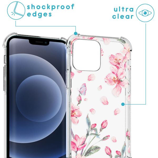 imoshion Design hoesje met koord Apple iPhone 13 Pro - Bloem - Roze