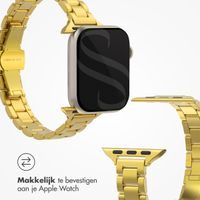 Selencia Slim Steel schakelbandje Apple Watch Series 1 t/m 9 / SE (38/40/41 mm) | Series 10 (42 mm) - Goud