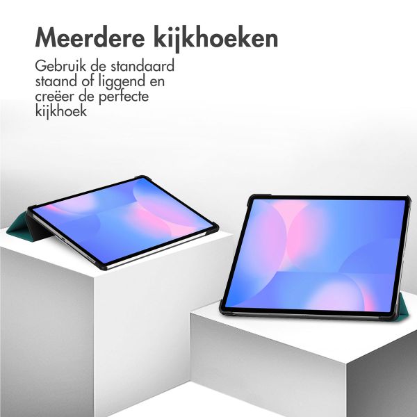 imoshion Trifold Bookcase Samsung Galaxy Tab S10 FE Plus - Donkergroen