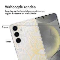 imoshion Design hoesje Samsung Galaxy S25 - Golden Leaves Transparant