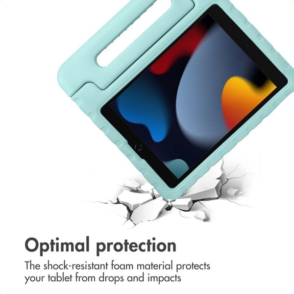 imoshion Kids-Proof Back Cover with Handle Apple iPad 9 (2021) 10.2 inch / iPad 8 (2020) 10.2 inch / iPad 7 (2019) 10.2 inch - Soft Blue