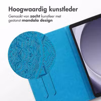 imoshion Mandala Bookcase Samsung Galaxy Tab A9 Plus - Turquoise