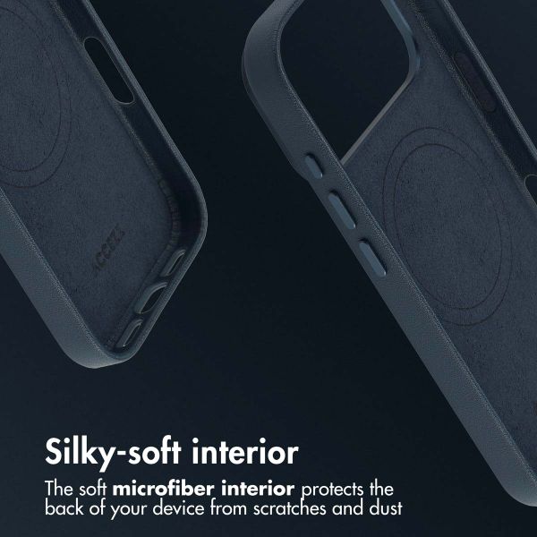 Accezz Leather Back Cover with MagSafe Apple iPhone 17 Pro - Nightfall Blue