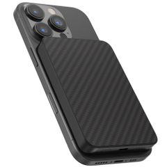 Accezz Kevlar Powerbank 5.000 mAh - MagSafe en Qi2 - Zwart