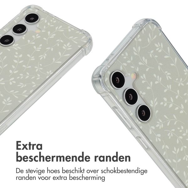 imoshion Design hoesje met koord Samsung Galaxy S24 - Smoke Green Flowers