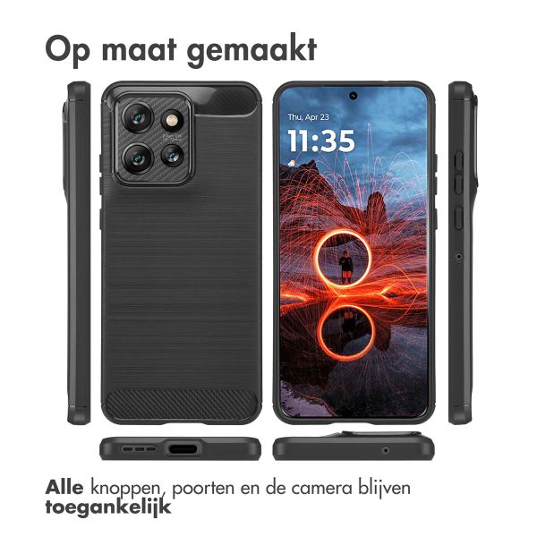 imoshion Brushed Backcover Motorola Thinkphone 25 / Motorola Edge 50 Neo / Edge 60 Neo - Zwart