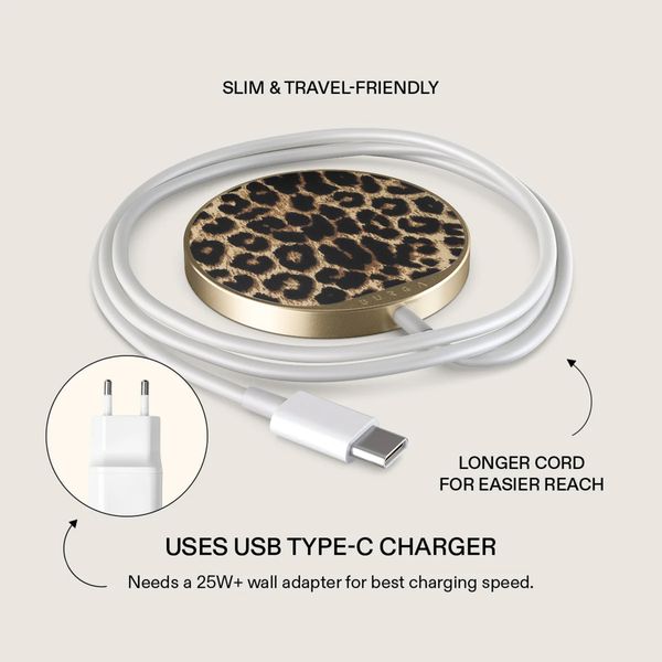 Burga Wireless Magnetic Charger - MagSafe and Qi2 - Player / Gold