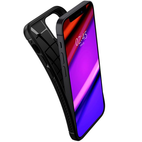 Spigen Rugged Armor Backcover iPhone 12 Mini - Zwart