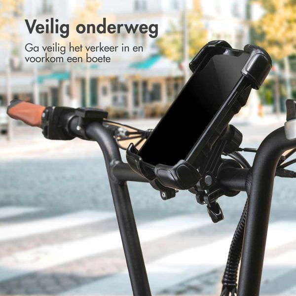 imoshion Rugged Telefoonhouder Fiets - 360° draaibaar - Universeel - Zwart - Samsung Galaxy S26 Ultra