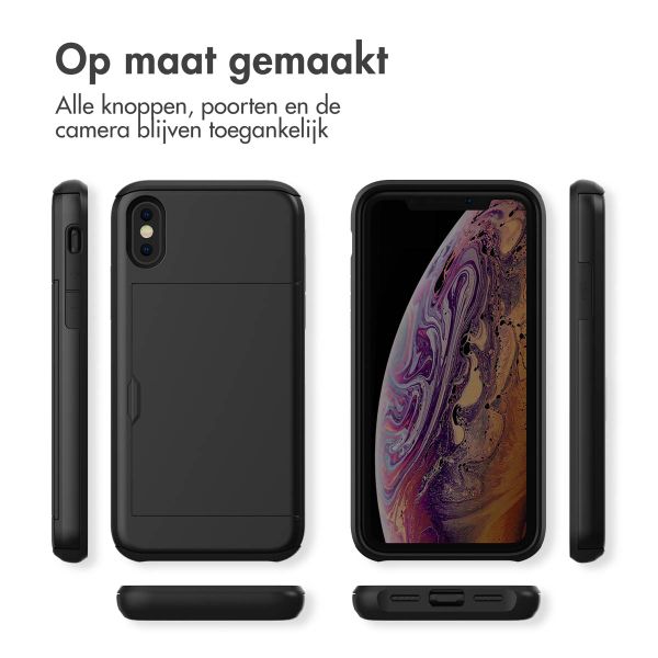 imoshion Backcover met pasjeshouder Apple iPhone X / Xs - Zwart