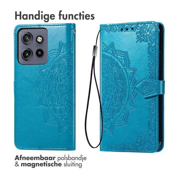 imoshion Mandala Bookcase Motorola Edge 60 Neo - Turquoise