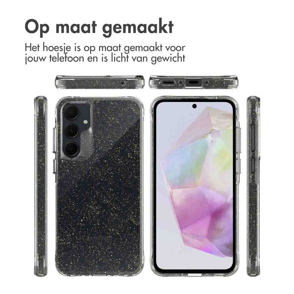 imoshion Clear Glitter Backcover Samsung Galaxy A35 - Goud