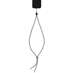 iDeal of Sweden Vegan Leather Phone Strap - Universeel verstelbaar telefoonkoord - Zwart