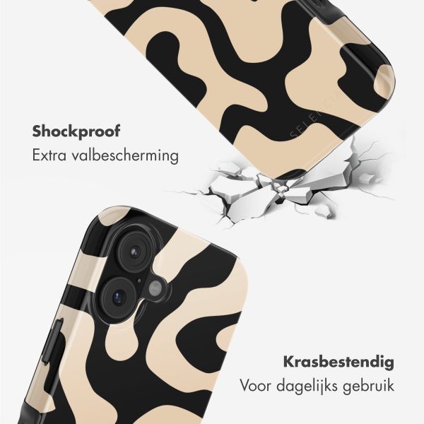 Selencia Vivid Backcover met MagSafe Apple iPhone 17 - Art Wave Black