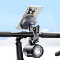 Baseus PrimeTrip 2-in-1 Telefoonhouder Fiets met Fietslamp - Magnetisch - Universeel - Cosmic Black