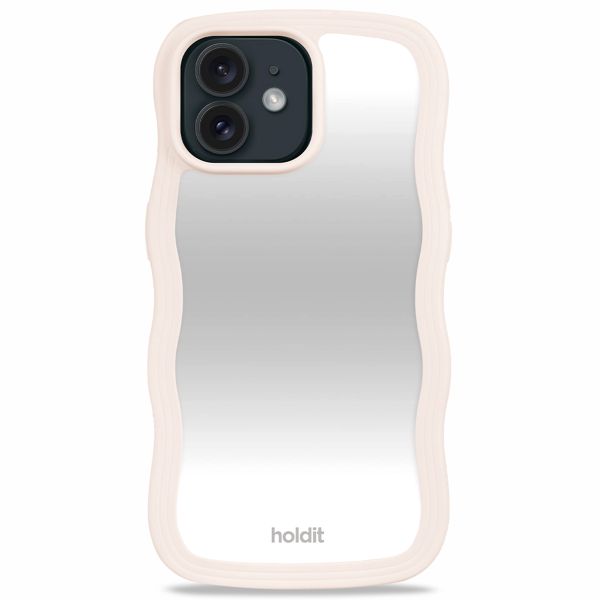 Holdit Wavy Case iPhone 12/12 Pro - Light Beige / Mirror