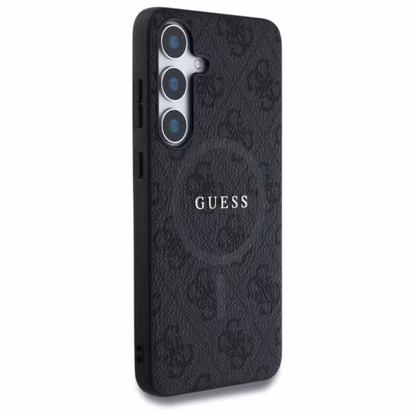 Guess Classic 4G Logo Backcover met MagSafe Samsung Galaxy S25 - Zwart