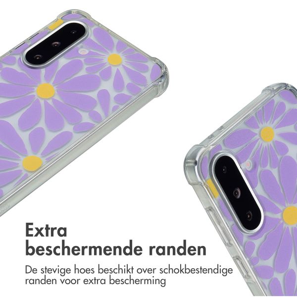 imoshion Design hoesje met koord Samsung Galaxy A36 - Tropical Violet Flowers Connect