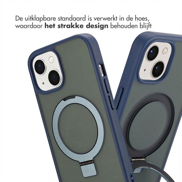 Accezz Ring Stand Backcover met MagSafe Apple iPhone 15 - Blauw
