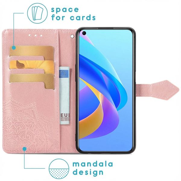imoshion Mandala Bookcase Oppo A76 (4G) - Rosé Goud
