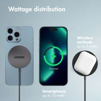 Accezz Wireless Charger USB-C - MagSafe and Qi2 Wireless Charger - 1 Metre - Black