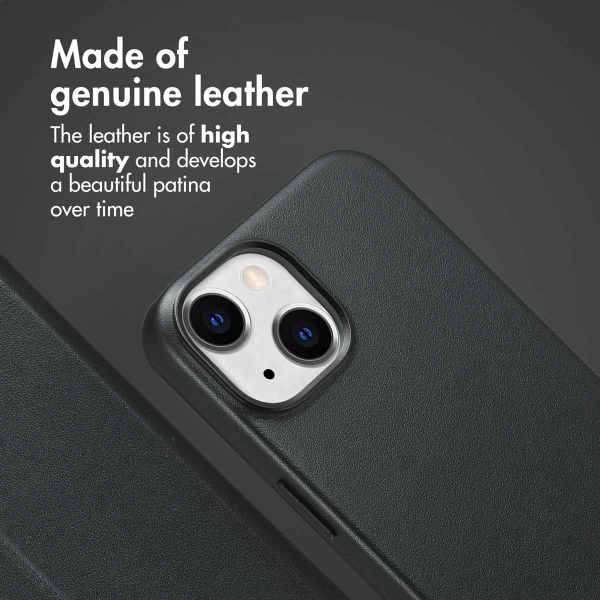 Accezz 2-in-1 Leather Bookcase with MagSafe Apple iPhone 14 - Onyx Black