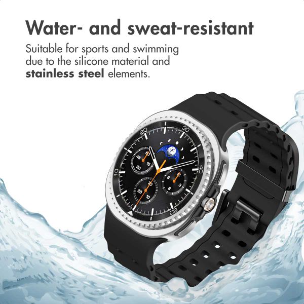 imoshion Ocean Silicone Band Samsung Galaxy Watch 9 (40/44mm) / Watch 8 (40/44mm) / Classic (46mm) - Black