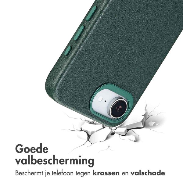 Accezz MagSafe Leather Backcover Apple iPhone 16e - Cedar Green