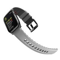 Uniq Linus AiroSoft™ Siliconen bandje Apple Watch Series 1 t/m 9 / SE (38/40/41 mm) | Series 10 / 11 (42 mm) - Chalk Grey