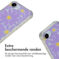 imoshion Design hoesje met koord Apple iPhone 16e - Tropical Violet Flowers Connect