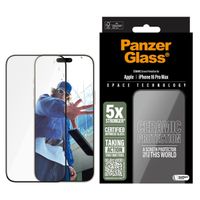 PanzerGlass Ceramic Screenprotector met applicator iPhone 16 Pro Max